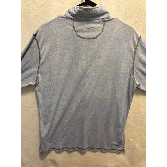 Orvis Lightweight Blue Half-Zip Pullover Shirt L - Picture 11 of 14